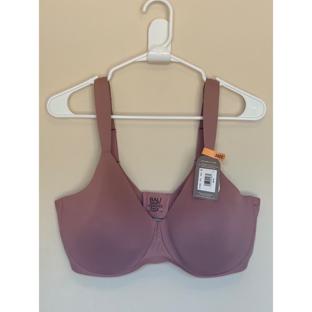 Bali Pink Mauve Coolest Smoothing Underwire T-Shirt Bra #DF4580 38DD NEW NWT